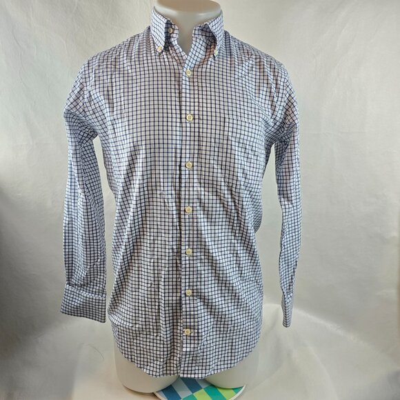 Peter Millar Shirts Mens Small White Check Button Down Dress Lot of 2 Nanoluxe A - Picture 2 of 16